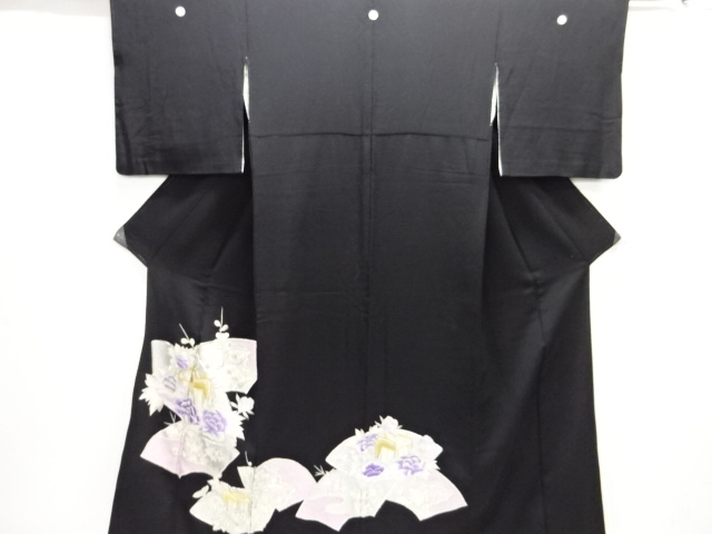 JAPANESE KIMONO / TOMESODE / EMBROIDERY / JIGAMI PATTERN